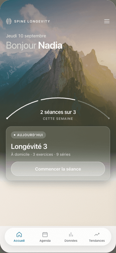 Côté patient : la séance du jour